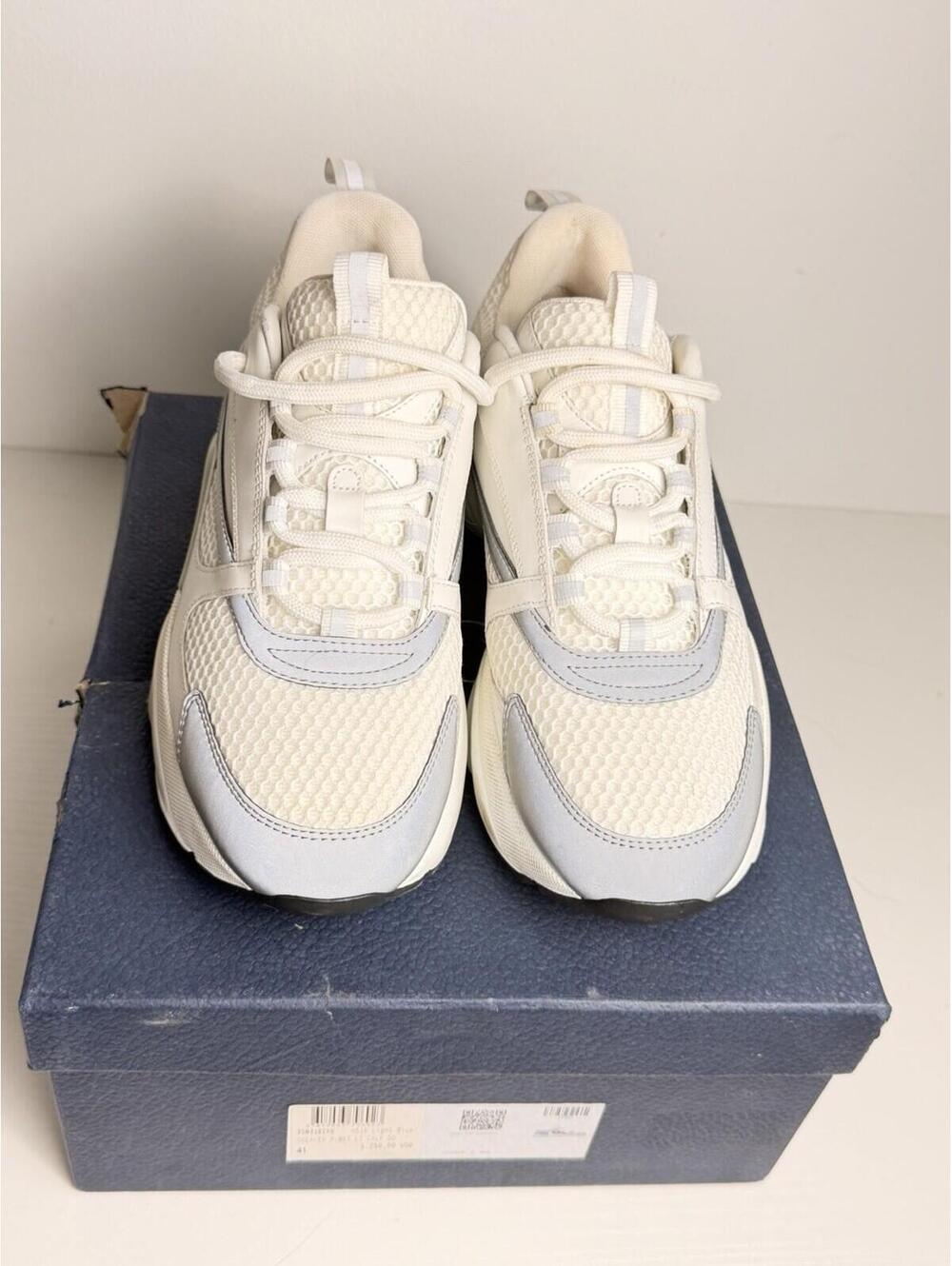 Dior B22 Sneakers White & Light Blue Mesh SZ 40 (US 7) - Picture 3 of 5